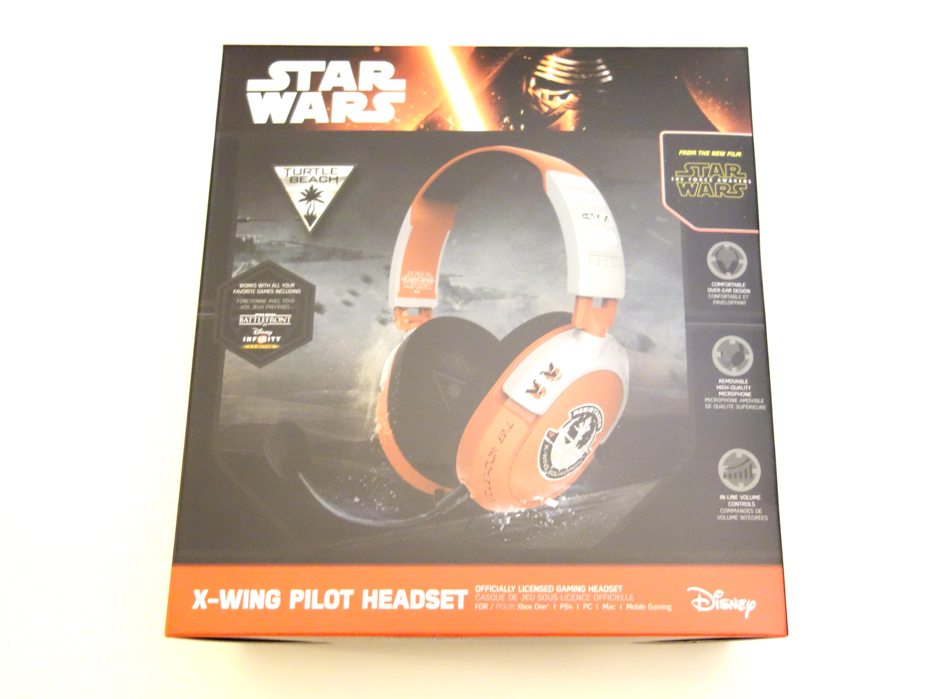 Turtle Beach Star Wars X-Wing Pilot Gaming Headset review box front
