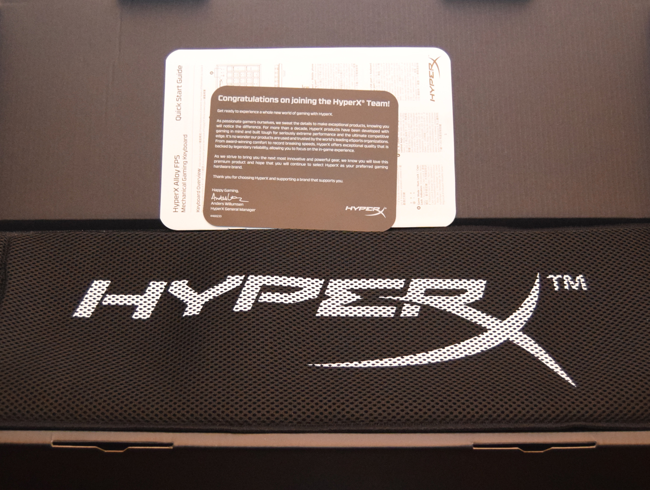 HyperX Alloy FPS Mechanical Gaming Keyboard review bag carry case letter