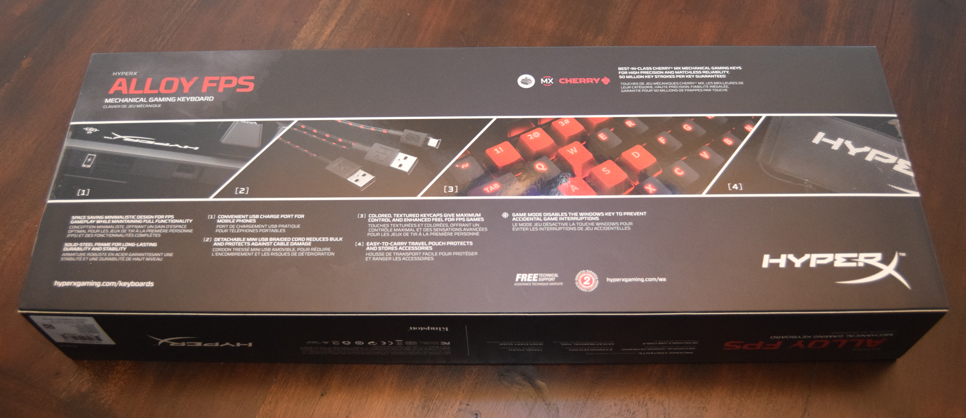 HyperX Alloy FPS Mechanical Gaming Keyboard review box back