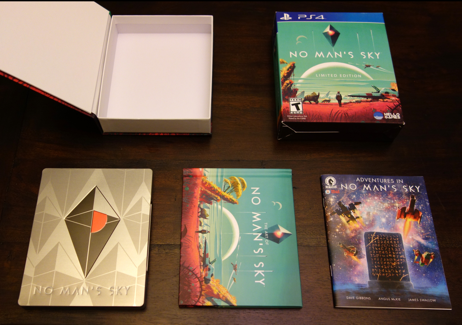 No Man's Sky Limited Edition PS4 Content Art book, steelbook, comic