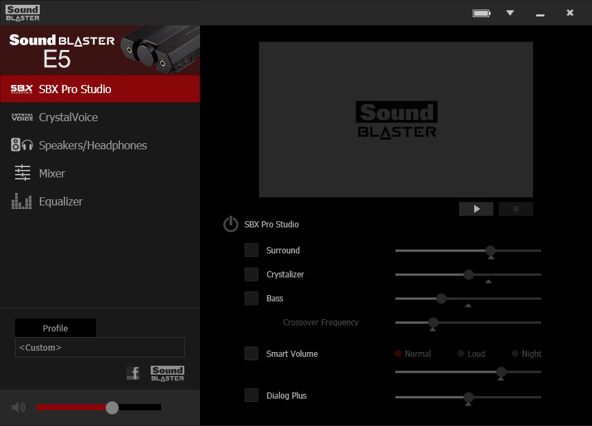Sound Blaster E5 PC Software